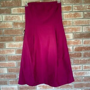 Ann Taylor Strapless Cocktail Dress Fuschia Pink NEW Women’s 6 Silk